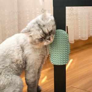 접착식 고양이 선인장 셀프 그루밍 브러쉬 털 제거 빗 마사지