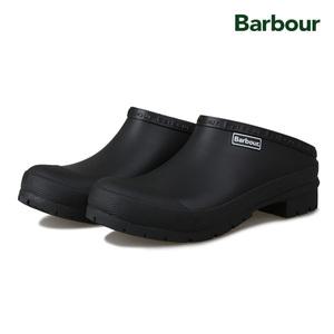 바버 BARBOUR 퀸 Quinn 여성 블랙 슬립온 웰리 클로그 슬리퍼 뮬 LHF0001BK31