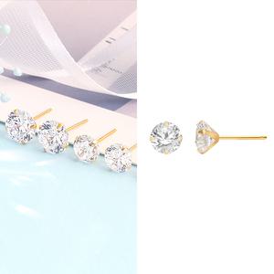 골드피아_14K 6mm 큐빅 귀걸이
