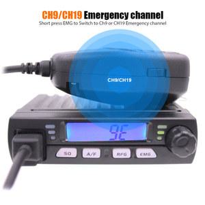 ANYSECU CB 40M AM/FM 미니 모바일 cb무전기 아마추어 라디오 시민 밴드 8W 26MHz 27MHz 10 계량기