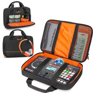 VTech Kidi Star DJ 믹서와 호환되는 렉스미카 패딩 캐리어 가방 /Kidi DJ 믹스, 케이블, 사용자 가이드, 배터리 또는 기타 액세서리 포켓이 있는 소형 DJ 믹서 보관 가방, 블랙
