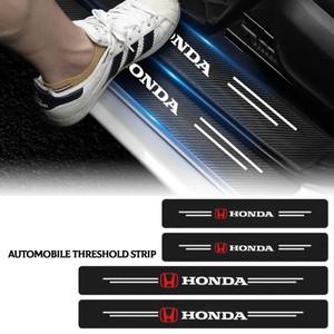 2025 뜨거운 4PCS 탄소 섬유 자동차 스티커 혼다 시빅 재즈 어코드 파일럿 여권 Stepwg에 대 한 문 임계 값