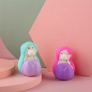 귀여운 동물 스트레스 방지 공 감압 버블 인어 장난감, 부드럽고 끈적한 스퀴시, 해소 선물, J101, 신제품