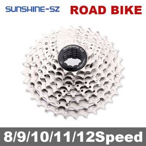 SUNSHINE 도로 자전거 카세트 8 9 10 11 12 속도 11 23T/25T/28T/30T/32T/34T/36T Shimano HG 허브 자전거 플라이휠 K7 스프로킷
