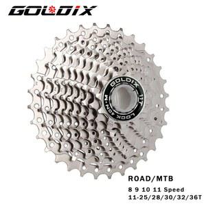 GOLDIX 도로 자전거 8 9 10 11 속도 Velocidade 11 25T/28T/32T/34T/36T 자전거 카세트 Freewheel MTB 스프로킷 for SHIMANO SRAM