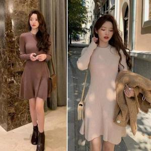 [셀러허브]미니원피스 데일리니트 핏 플레어 A라인 골지 예쁜 (S31576051)