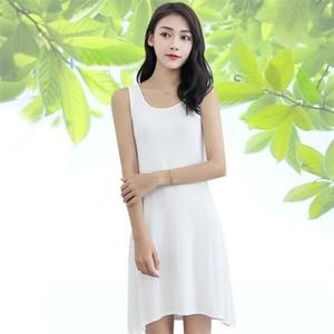 [오노마] ONM 나시 프릴 원피스 모달 미디 스커트 드레스  홈  8434245)