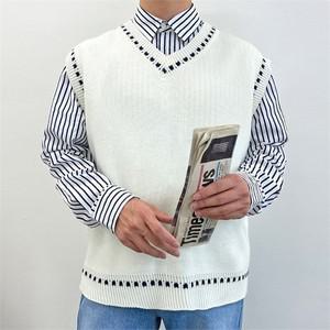 [라일리] Rly 브이넥 니트조끼 패션 아웃도어 상의  9759151)