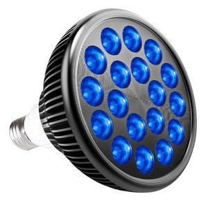 HIGROW LED 수족관 블루 라이트 블럽, 18W(36W 등가) 식물 재배용 전구, 실내 채소 및 450-460nm