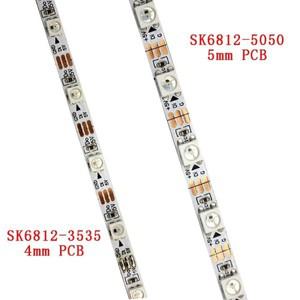 1m 2m 주소 지정 가능 5050 5mm PCB SK6812 3535 4mm SMD RGB 유연한 LED 스트립 DC5V 입력 60 픽셀/m 동일