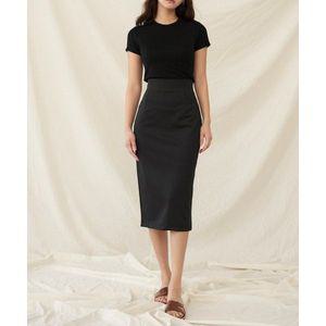 REORG R BACK SLIT SKIRT BLACK 239048