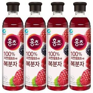 대상 청정원 홍초 복분자 900ml x 4개