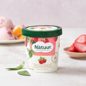 나뚜루 스트로베리 아이스크림 파인트 474ml