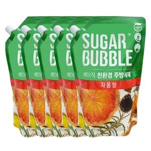 슈가버블 친환경 에코 주방세제 자몽 1.2L x5