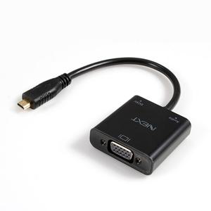 NEXT-2417HVC-MR 마이크로 Micro HDMI to VGA 컨버터 노트북 단자 RGB PC TV 모니터 프로젝터 케이블 젠더