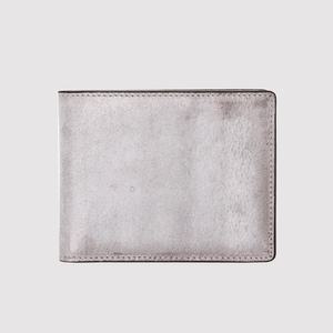파라핀 왁싱 가죽 반지갑(그레이)w24092