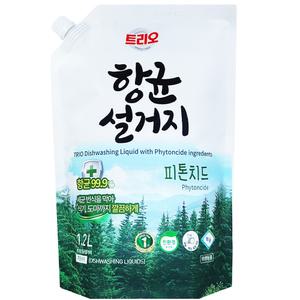 애경산업 트리오 항균 설거지 피톤치드 주방세제 리필 1.2L 1개