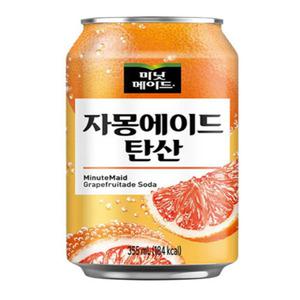 미닛메이드 자몽 에이드 탄산 355ML × 24캔