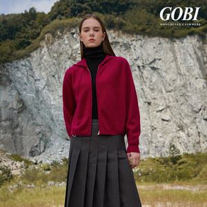 [런칭가 399000원]고비(GOBI) 캐시미어 100 홀가먼트 돌먼 후드집업