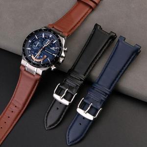 Casio Edifice Ocean Heart EQS-920 EQS-920BL-2A 노치 가죽 시계 스트랩 남성용 손목 팔찌 액세서리
