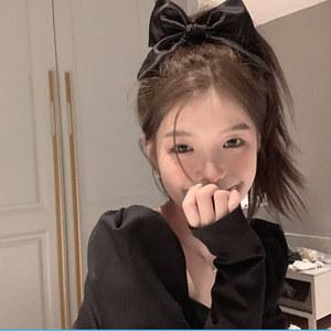 소녀 공단 리본 머리 곱창 밴드