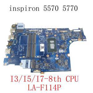 델 인스피론 5570 5770 노트북 마더보드, I3-8130U I5-8250U I7-8550U CPU CN-001YV2 0F7MGJ 0V5DDM 079Y7F