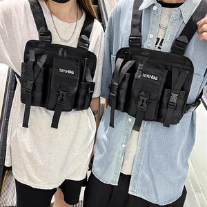 [HYIJSQXM_4B]힙합 힙합조끼 멀티포켓 스트릿 무전