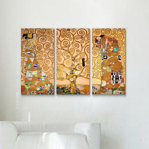 아트앤샵 2+1 세계명화 구스타프 클림트 기대 생명의나무 성취 3분할 대형 액자 세트