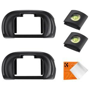 K&F 컨셉 2팩 접안렌즈 커버 및 핫슈 키트, 소니 A7S A7R A7M2 A7SM2 A7RM2 A7RM3 A7RM4 A9II A99M2 카메라, FDA-EP18 아이컵용 뷰파인더 프로텍터 교체