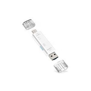 비즈 3in1 멀티 카드리더기 5핀 C타입 USB 화이트/카드/리더기/블랙박스/SD/휴대폰/리드기/마이크로