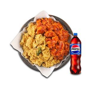 (멕시카나) 순살후라이드반양념반+콜라1.25L
