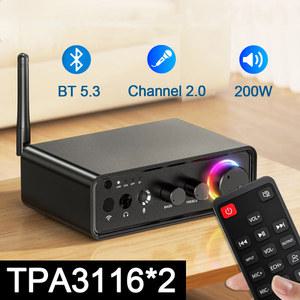 BLUETOOTH 미니 TPA3116D2 클래스 전력 오디오 100WX2 200W 마이크 동축 입력