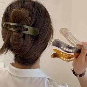 집게핀 올림머리 왕 헤어 삔 반묶음 끈 대형 바나나핀