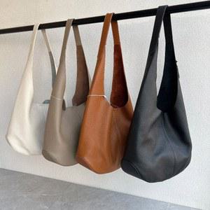 반달 백 천연가죽 숄더 호보백 화이트 숄더백 소가죽 검은색