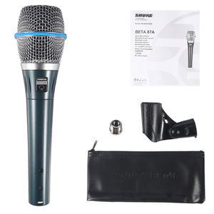 Shure BETA87A 슈퍼-Cardioid 손으로 잡을수 있는 Live 퍼포먼스 콘덴서 마이크 마이크로폰 이어폰 케이블
