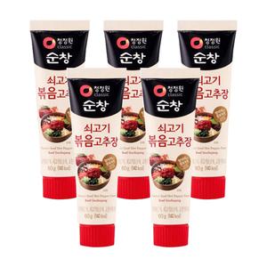 청정원 순창 쇠고기 볶음고추장 60g 여행용 튜브고추장 5개