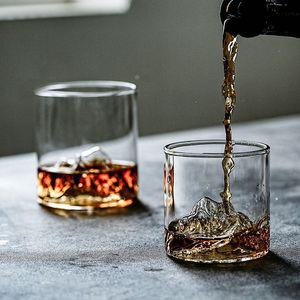 산모양위스키잔 양주잔 유리컵 언더락 하이볼 싱글몰트잔 후지산 온더락잔 언더락잔 술잔 선물