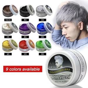 남성용 임시 헤어 컬러 왁스 일회용 몰딩 페이스트 염색 크림 젤 스타일링 실버 그레이 DIY 머드 100ml