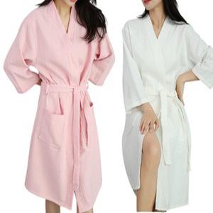 운누 순면 목욕 가운 봄 여름 얇은 호텔가운 남녀 여성 피부관리실 잠옷 샤워 홈웨어