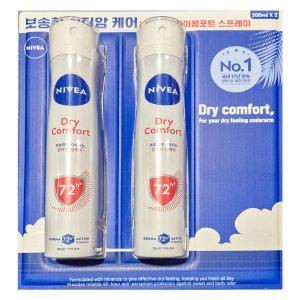니베아 데오드란트 드라이콤포트 스프레이 2p 땀 냄새