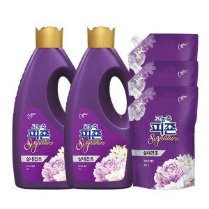 피죤 고농축 시그니처 섬유유연제 미스틱레인 2L x 2 + 1.6L x 3