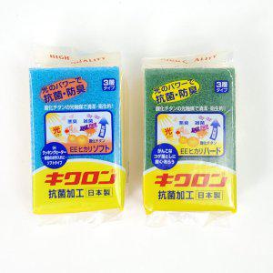 일본산 키크론 항균 수세미 2종 세트  3중 구조