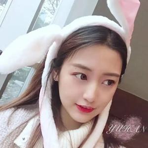 귀여운 봉제 토끼 귀 이동 머리띠 부활절 토끼 귀가 발을 누르면 토끼 솜털 재미 있은 귀 플래그 머리띠 아이들을위한
