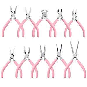 1PCS 미니 펜치 대각선 펜치 라운드 구부러진 바늘 코 커터 공예 구슬 보석에 대 한 절연 플라이어 손 도구 만들기