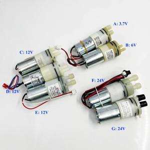 1PC 마이크로 370 모터 워터 펌프 DC 3.7V/ 6V/ 12V/ 24V 자체 프라이밍 다이어프램 워터 펌프 흡입 유량 제어 펌프 탱크