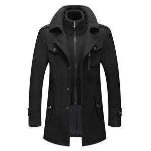 남성 패션 따뜻한 가을 & 겨울 재킷 트렌치 Herrenmantel 코트 남성용 더블 칼라 코트 재킷 Mens Windproof Coats