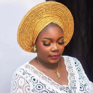 스팽글 Autogele Turban 모자 여성용 준비 아프리카 Auto Gele Headtie 나이지리아 웨딩 Geles 여성 헤드 랩 레이디 헤드 피스