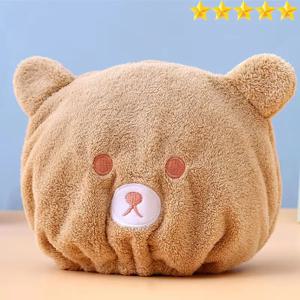 만화 곰 두꺼운 건조 헤어 캡, 슈퍼 흡수성 빠른 건조 수건 샤워 캡, 인기 판매, 1ps