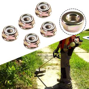 5 PCS 역방향 나사 너트 범용 M10x1.25 가솔린 브러시 커터 여름 정원 문자열 트리머 브러시 커터 기어 케이스 예비 너트