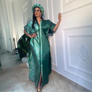 2025 여성을위한 Abayas 두바이 럭셔리 아프리카 이슬람 패션 드레스 Caftan 웨딩 파티 드레스 Boubou Robe 아프리카 의류